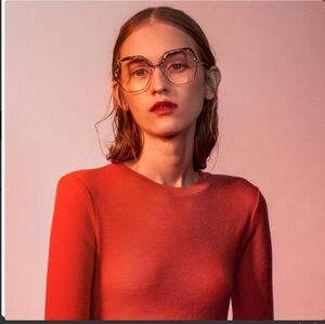 Pink gold eyeglasses